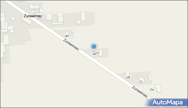 Żurawiniec, Żurawiniec, 14c, mapa Żurawiniec