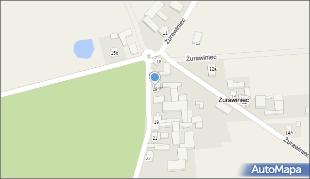 Żurawiniec, Żurawiniec, 18, mapa Żurawiniec