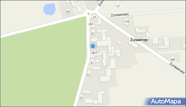 Żurawiniec, Żurawiniec, 19, mapa Żurawiniec