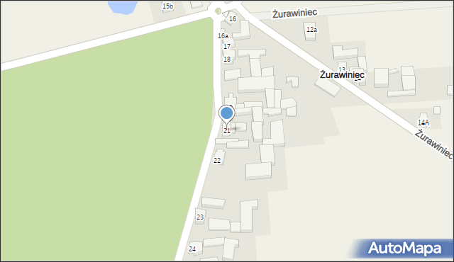 Żurawiniec, Żurawiniec, 21, mapa Żurawiniec