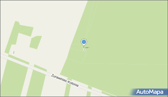 Żurawiniec-Kolonia, Żurawiniec-Kolonia, 1, mapa Żurawiniec-Kolonia