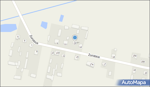 Żurobice, Żurobice, 13, mapa Żurobice