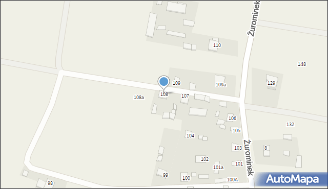 Żurominek, Żurominek, 108, mapa Żurominek
