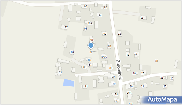 Żurominek, Żurominek, 89, mapa Żurominek