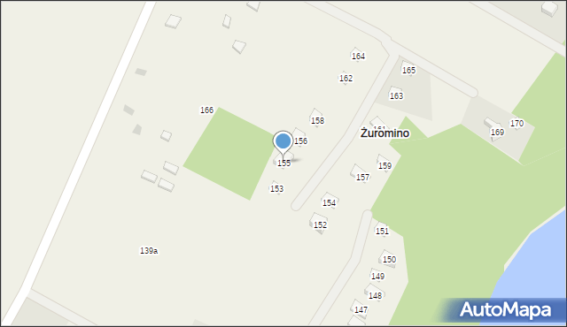 Żuromino, Żuromino, 155, mapa Żuromino