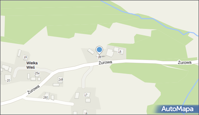 Żurowa, Żurowa, 16, mapa Żurowa