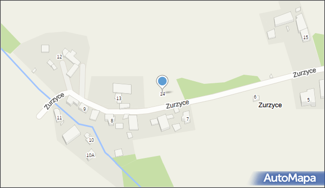 Zurzyce, Zurzyce, 14, mapa Zurzyce