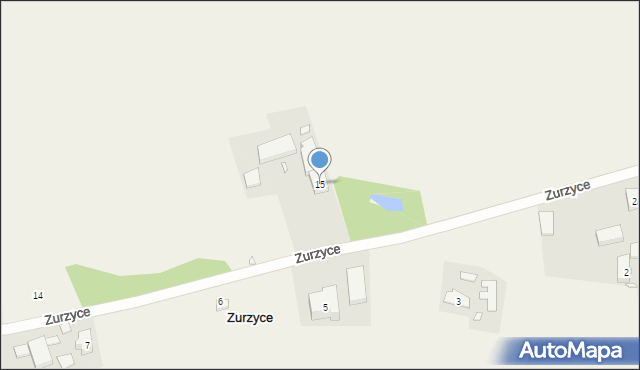 Zurzyce, Zurzyce, 15, mapa Zurzyce