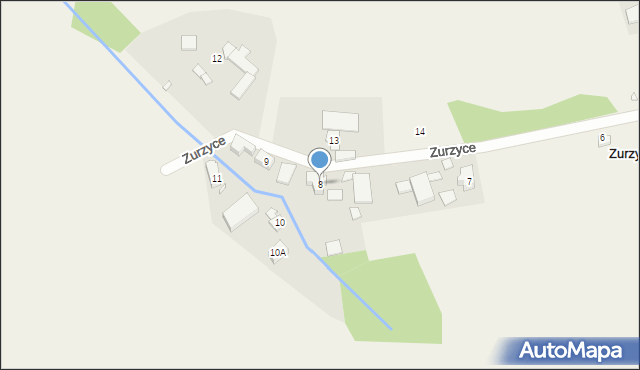 Zurzyce, Zurzyce, 8, mapa Zurzyce