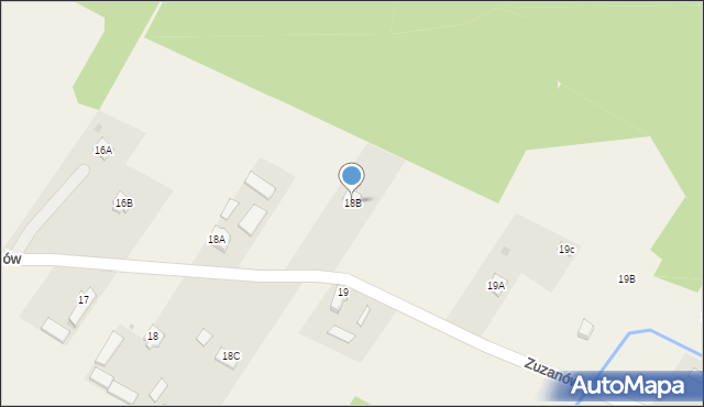 Zuzanów, Zuzanów, 18B, mapa Zuzanów