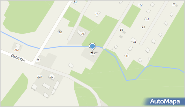 Zuzanów, Zuzanów, 79a, mapa Zuzanów