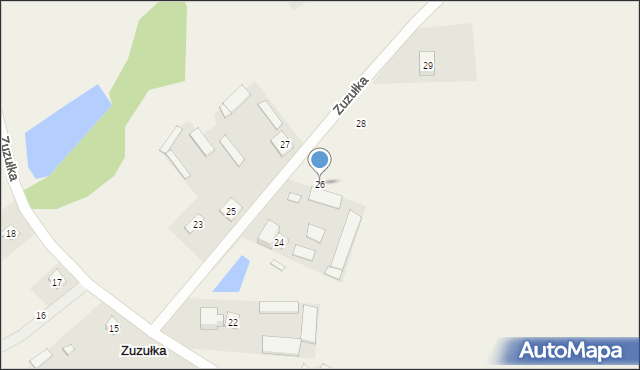 Zuzułka, Zuzułka, 26, mapa Zuzułka