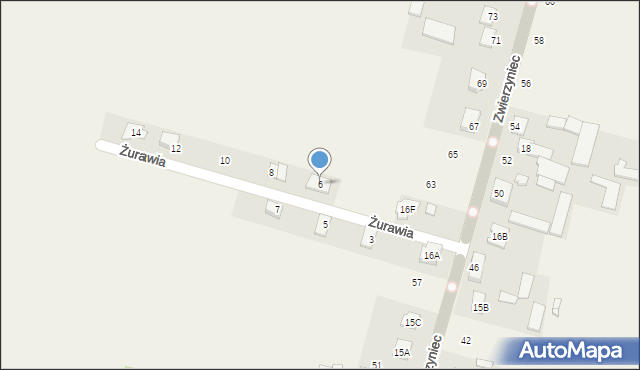 Zwierzyniec, Żurawia, 6, mapa Zwierzyniec