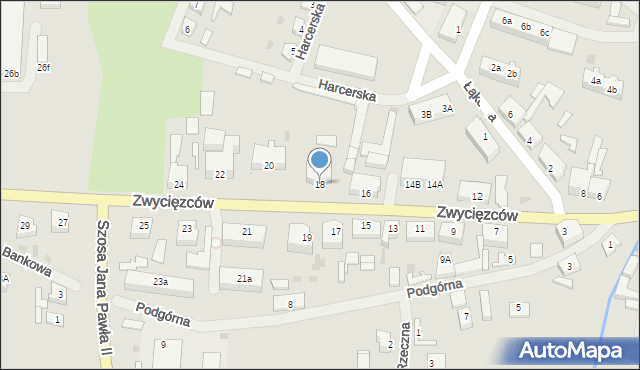 Barwice, Zwycięzców, 18, mapa Barwice