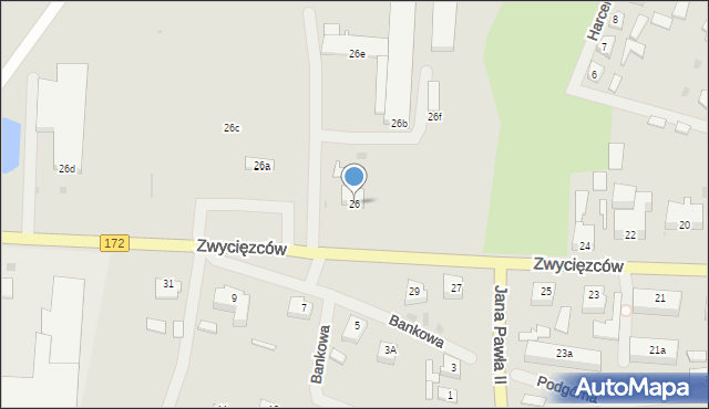 Barwice, Zwycięzców, 26, mapa Barwice