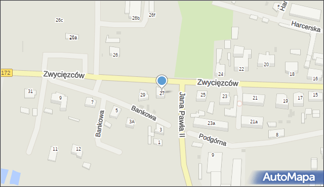 Barwice, Zwycięzców, 27, mapa Barwice
