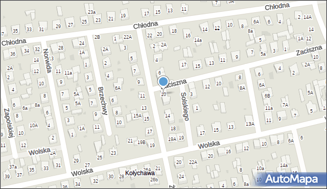 Biała Podlaska, Żwirowa, 10, mapa Białej Podlaskiej