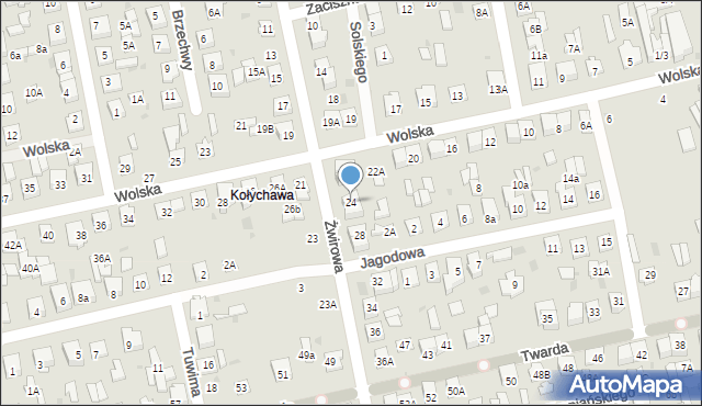 Biała Podlaska, Żwirowa, 24, mapa Białej Podlaskiej
