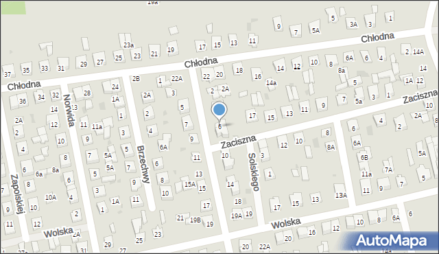 Biała Podlaska, Żwirowa, 6, mapa Białej Podlaskiej