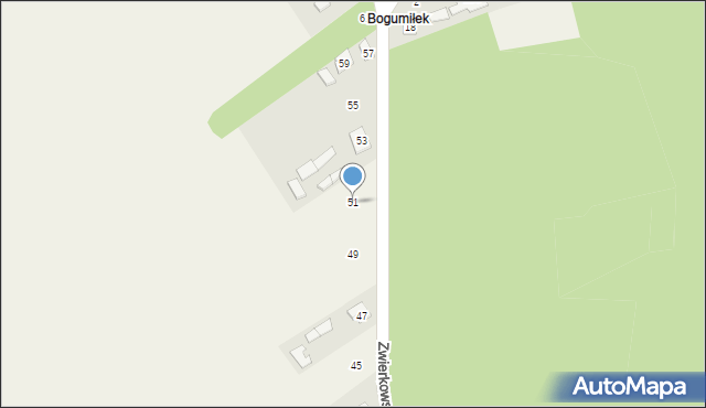 Biała Wielka, Zwierkowskiego Walentego, 51, mapa Biała Wielka