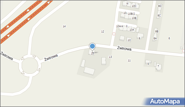 Bobrowiec, Żwirowa, 15, mapa Bobrowiec