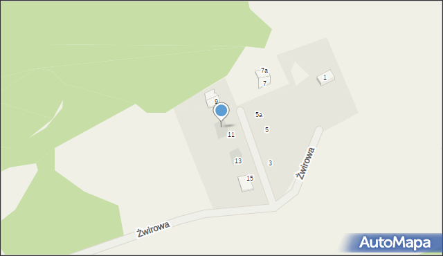 Borzytuchom, Żwirowa, 11a, mapa Borzytuchom