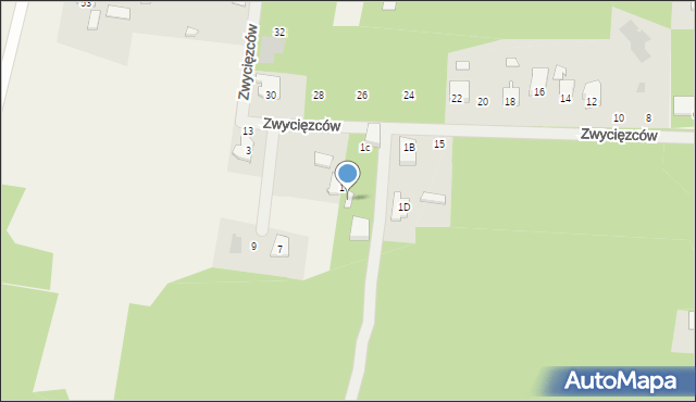 Celestynów, Zwycięzców, 1A, mapa Celestynów