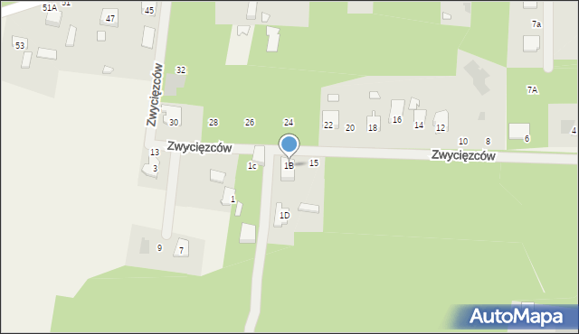 Celestynów, Zwycięzców, 1B, mapa Celestynów