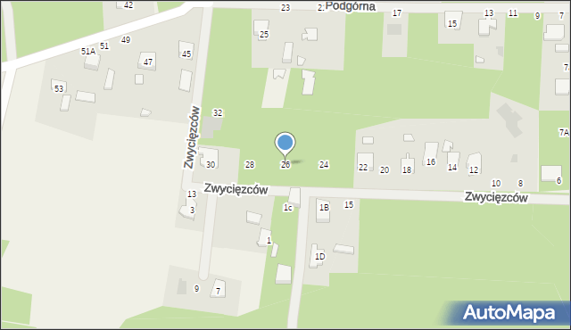 Celestynów, Zwycięzców, 26, mapa Celestynów