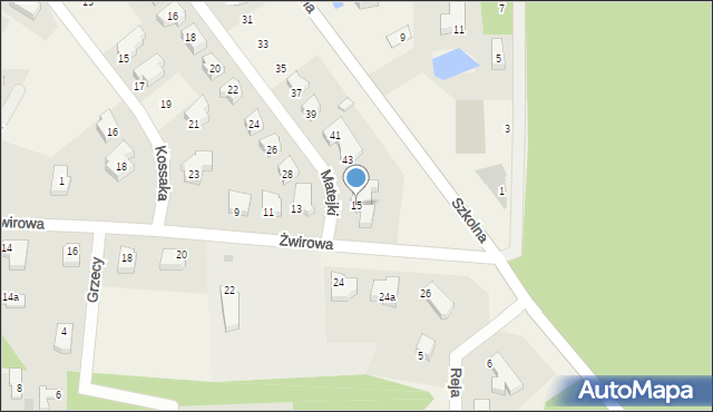 Charzykowy, Żwirowa, 15, mapa Charzykowy