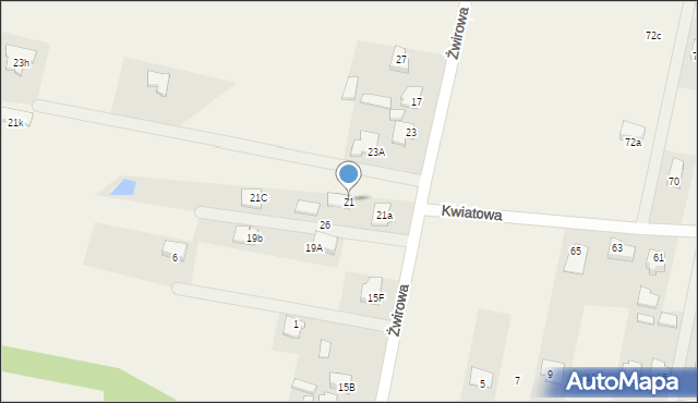 Chrośla, Żwirowa, 21, mapa Chrośla