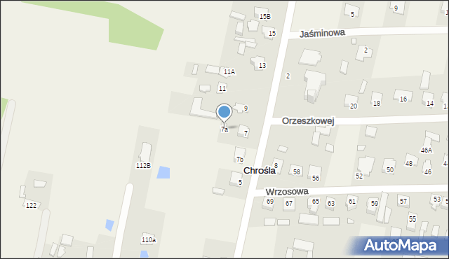 Chrośla, Żwirowa, 7a, mapa Chrośla