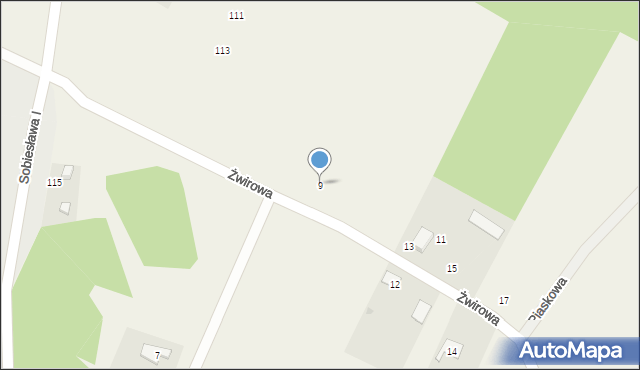 Chwaszczyno, Żwirowa, 9, mapa Chwaszczyno