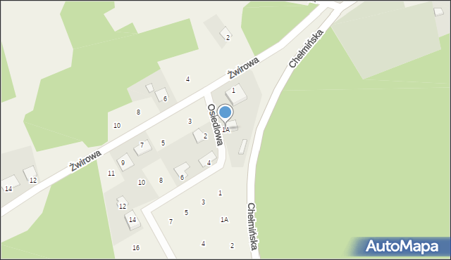 Czarże, Żwirowa, 1A, mapa Czarże