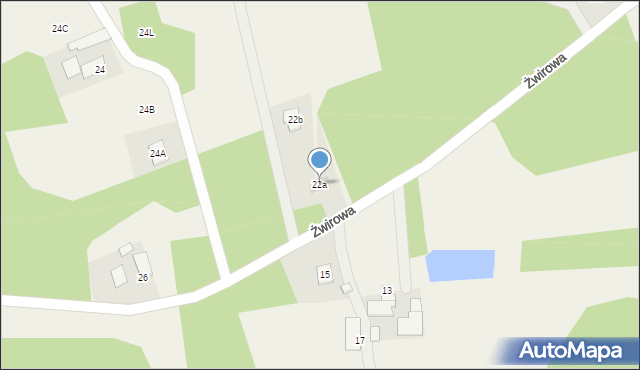 Czarże, Żwirowa, 22a, mapa Czarże