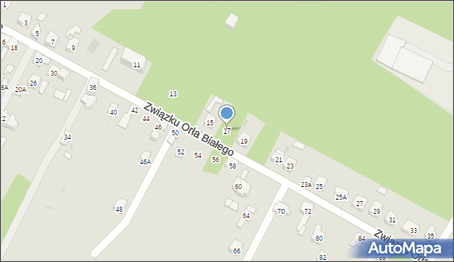 Dąbrowa Górnicza, Związku Orła Białego, 17, mapa Dąbrowa Górnicza