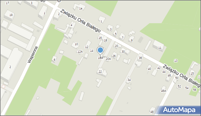 Dąbrowa Górnicza, Związku Orła Białego, 18A, mapa Dąbrowa Górnicza