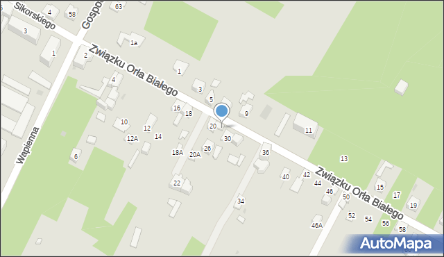 Dąbrowa Górnicza, Związku Orła Białego, 24, mapa Dąbrowa Górnicza