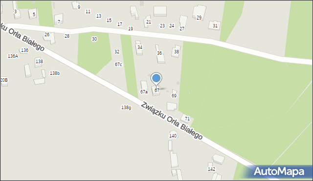 Dąbrowa Górnicza, Związku Orła Białego, 67, mapa Dąbrowa Górnicza