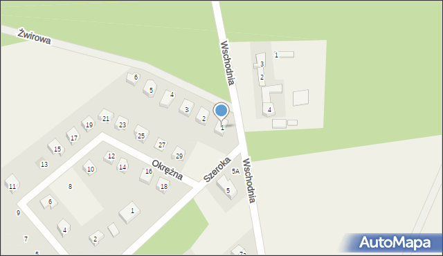 Dąbrówka, Żwirowa, 1, mapa Dąbrówka