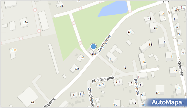 Dobre Miasto, Zwycięstwa, 40a, mapa Dobre Miasto