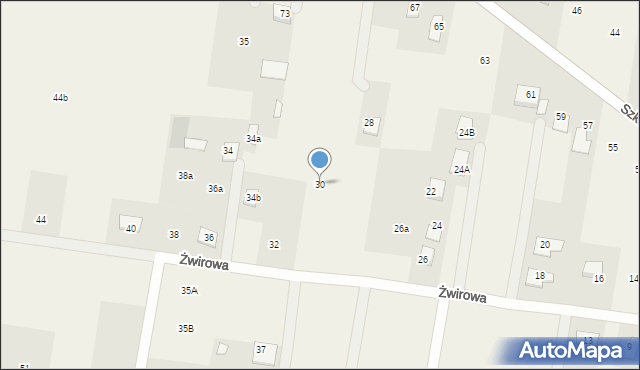 Dobrzyniewo Duże, Żwirowa, 30, mapa Dobrzyniewo Duże