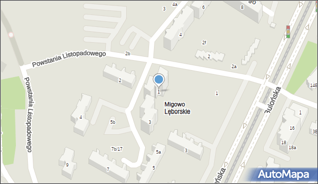 Gdańsk, Związku Jaszczurczego, 1, mapa Gdańska