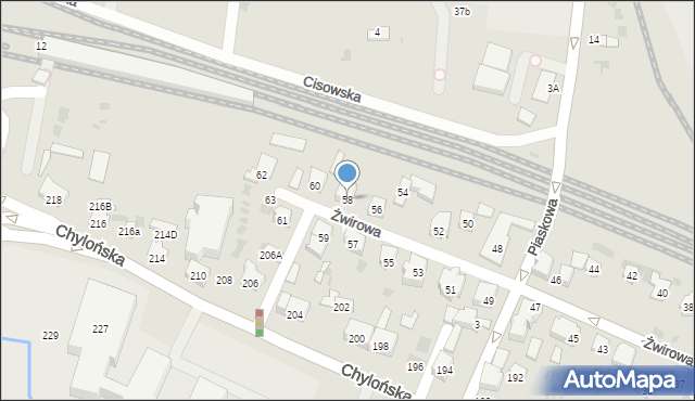 Gdynia, Żwirowa, 58, mapa Gdyni