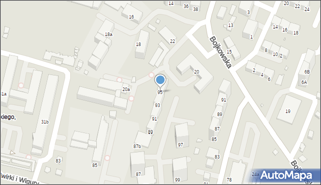 Gliwice, Żwirki i Wigury, 95, mapa Gliwic