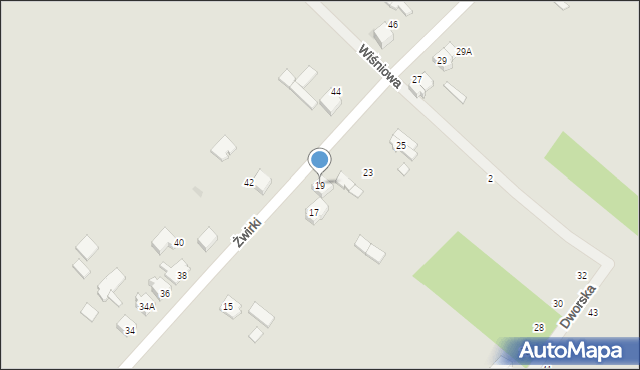 Głowno, Żwirki Franciszka, kpt. pil., 19, mapa Głowno