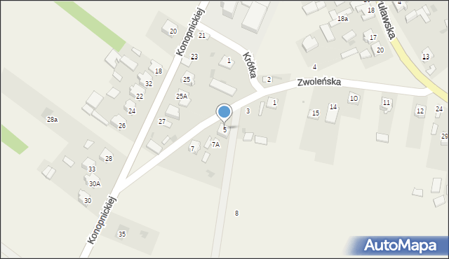 Gniewoszów, Zwoleńska, 5, mapa Gniewoszów