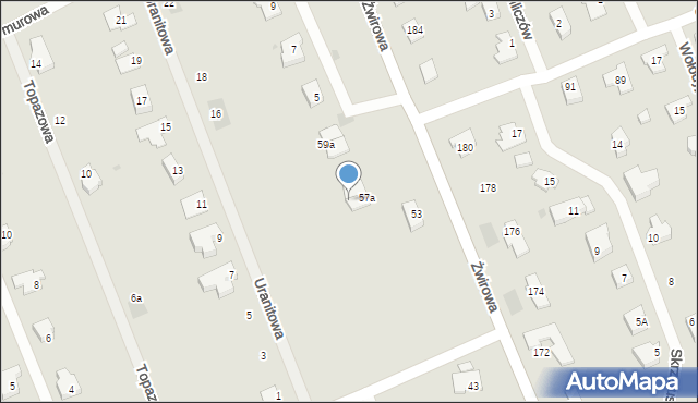 Gorzów Wielkopolski, Żwirowa, 57d, mapa Gorzów Wielkopolski
