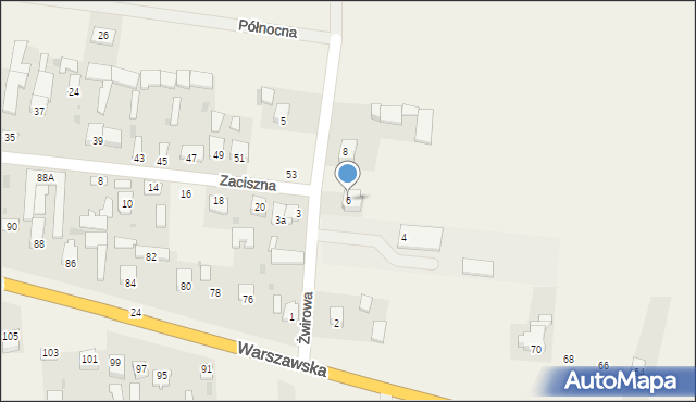 Gręzów, Żwirowa, 6, mapa Gręzów