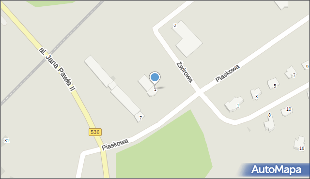 Iława, Żwirowa, 1, mapa Iława